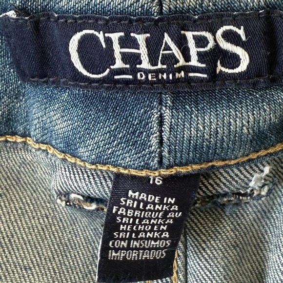 Chaps Blue Denim Jeans Cropped Pants - Picture 11 of 13